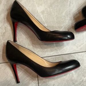 Christian Louboutin Black Leather Heels